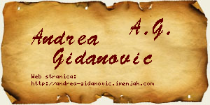 Andrea Gidanović vizit kartica